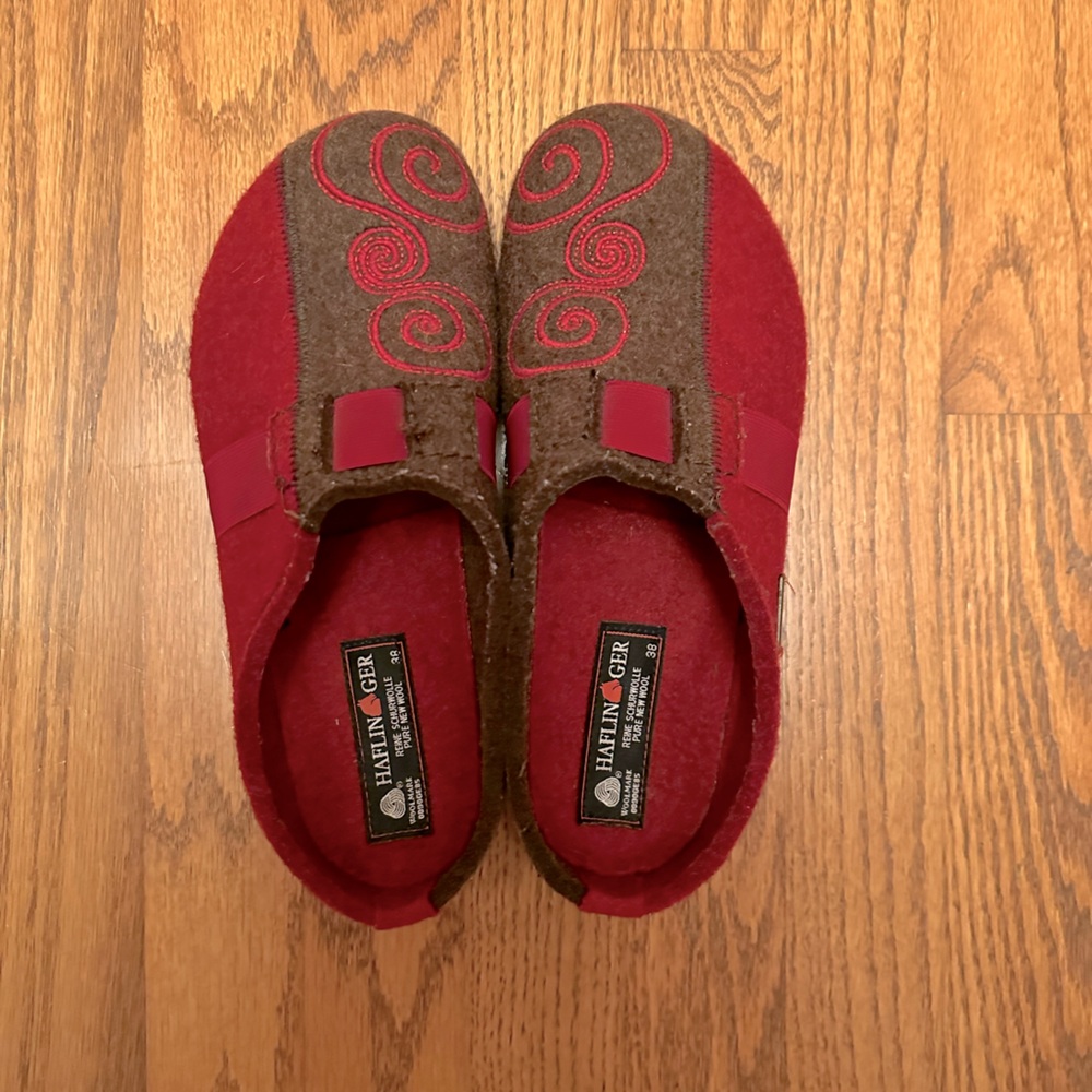Haflinger-Brown & Red Mules. Size 38